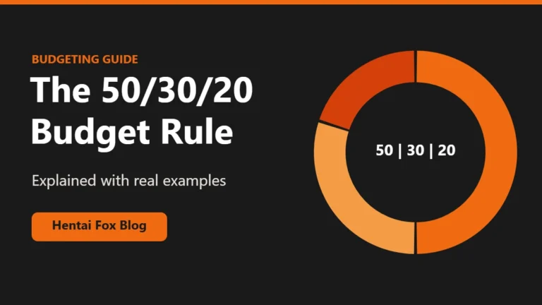50/30/20 budget rule explained with real examples