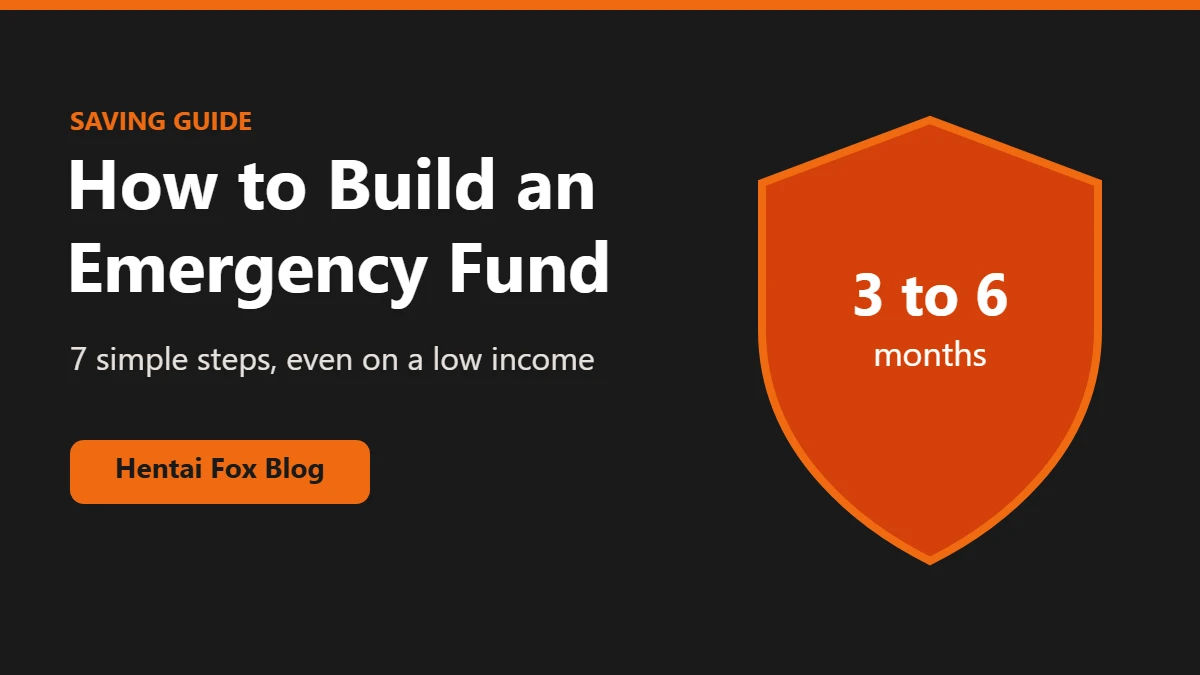 How to Build an Emergency Fund: 7 Simple Steps (Even on a Low Income)